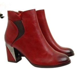 Stivali su palo decorativo, coibentato Jezzi W JEZ251A bordeaux nero rosso