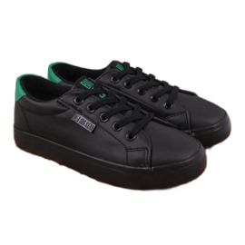 Sneakers basse in ecopelle Big Star Jr DD374147 nere bianca nero