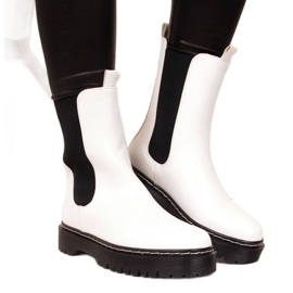Stivaletti Chelsea caldi S. Barski W OLI130B bianco