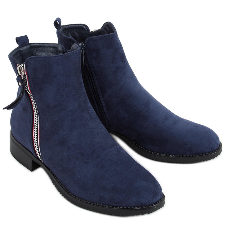 Stivaletti Isabel Navy in camoscio blu navy