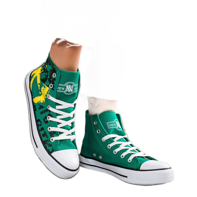 Scarpe da ginnastica New Age verdi verde