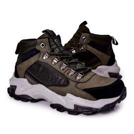 Scarpe da trekking da uomo Big Star II174202 Khaki nero verde