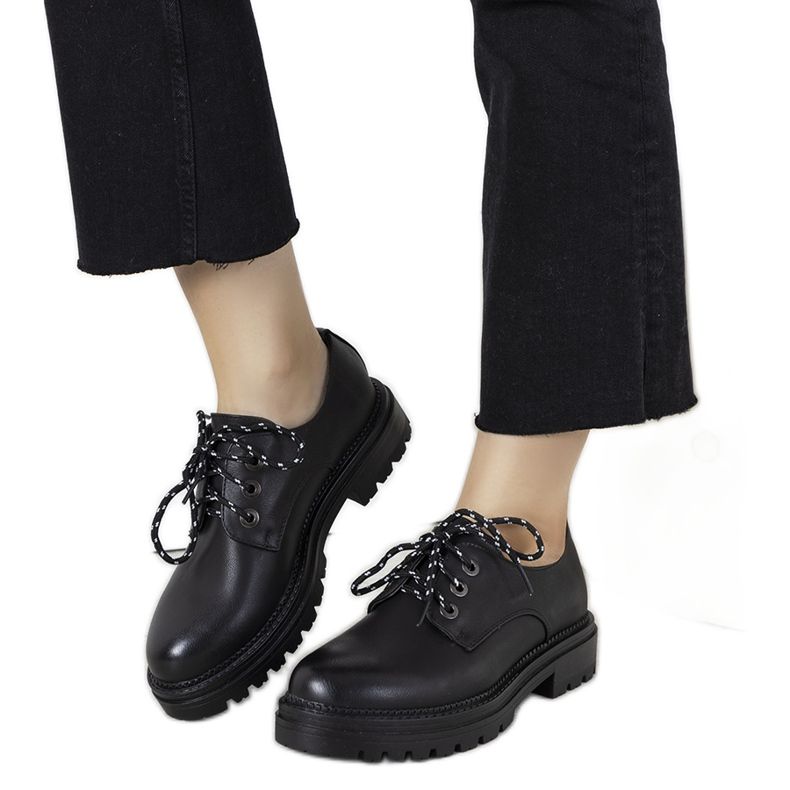 Scarpe nere su suola spessa di Gingras nero