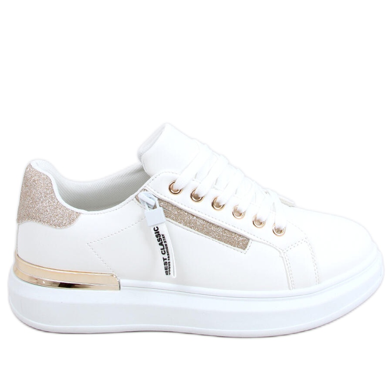 Sneakers Idda Gold da donna bianca