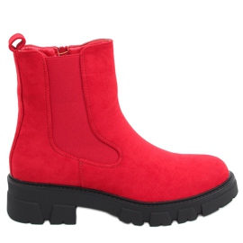 Stivaletti Chelsea in camoscio rosso Hege