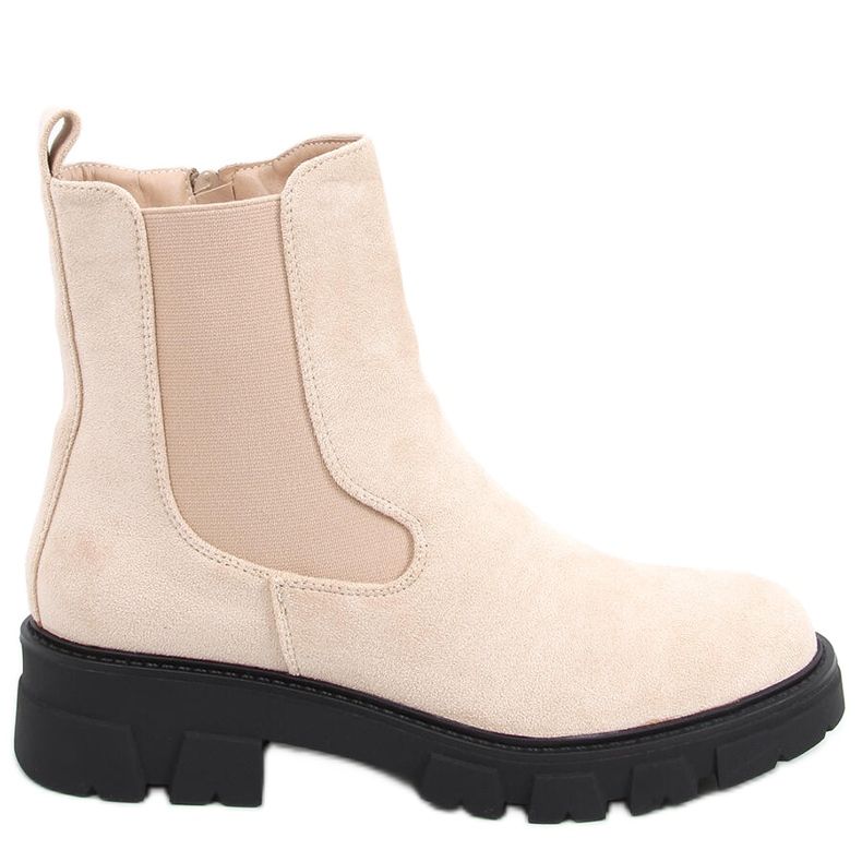 Hege Stivaletti Chelsea in camoscio beige