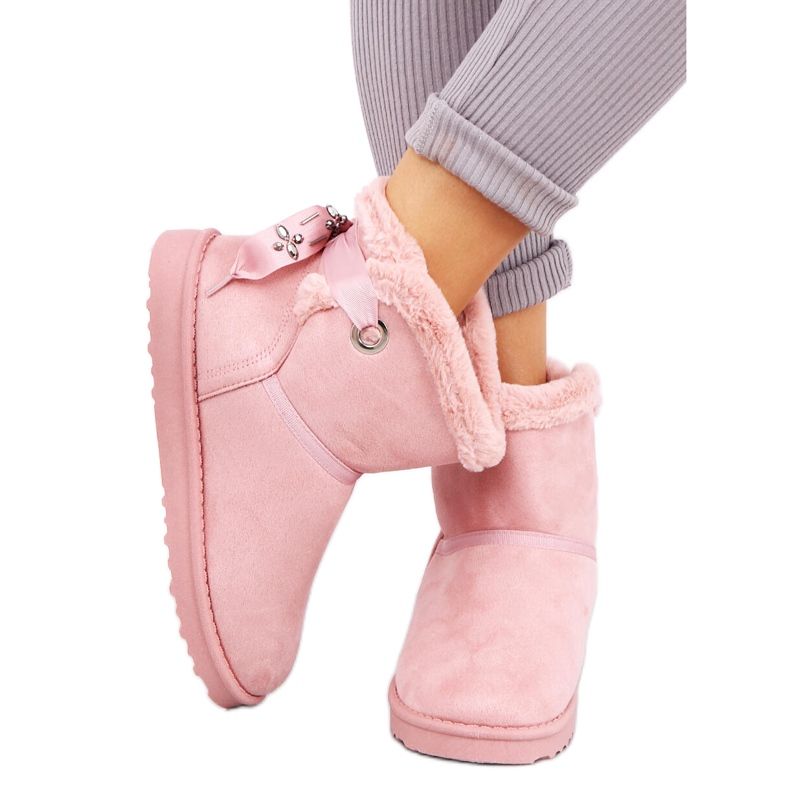 Emusy Silki Stivali da neve rosa