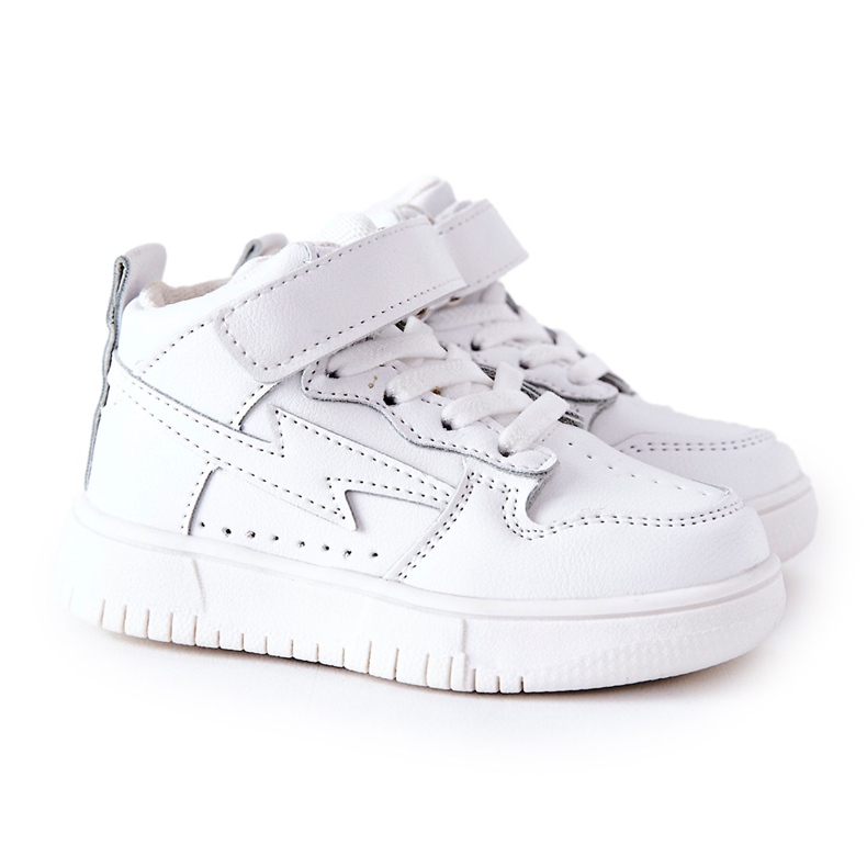 FR1 Scarpe sportive alte per bambini bianche Bartnie bianca
