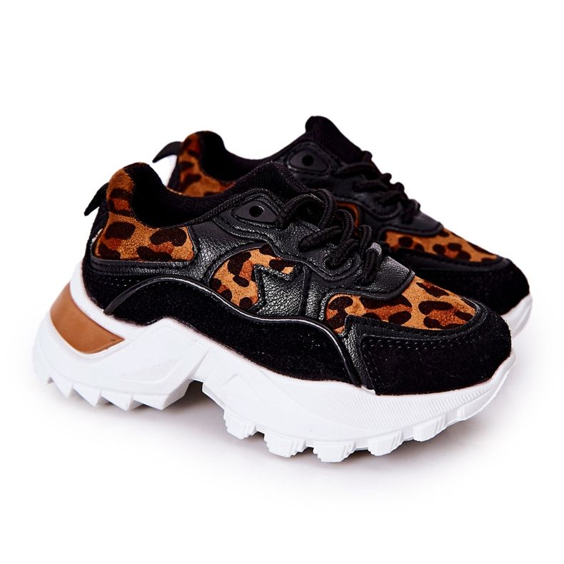 FR1 Scarpe Sportive Bambini Sneakers Marrone e Nero Nila bianca
