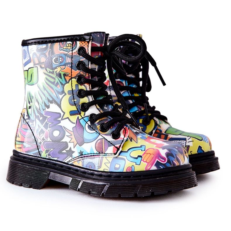 FR1 Stivali caldi per bambini con cerniera Tiptop colorata multicolore