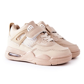 FR1 Scarpe Sportive Bambino in Pelle Beige Marisa bianca
