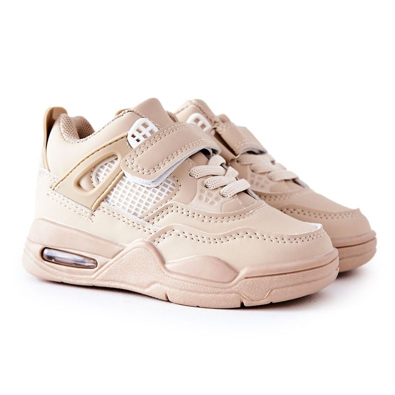 FR1 Scarpe Sportive Bambino in Pelle Beige Marisa bianca