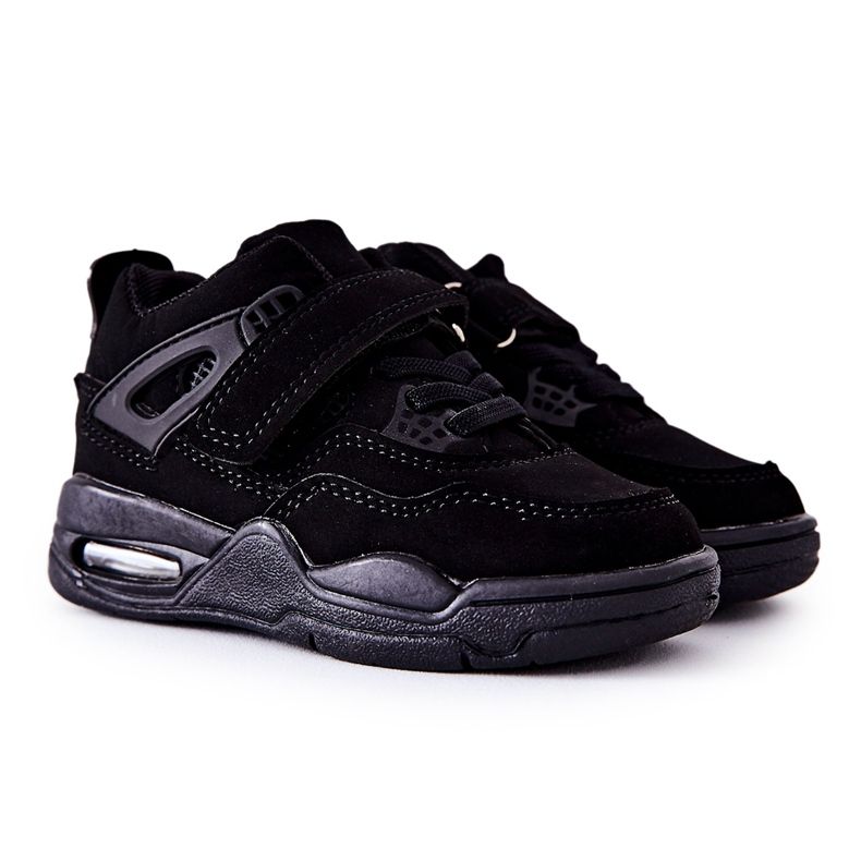 FR1 Scarpe Sportive in Pelle per Bambini Nere Marisa nero