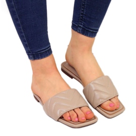 Ciabatte trapuntate S. Barski W OLI103B beige