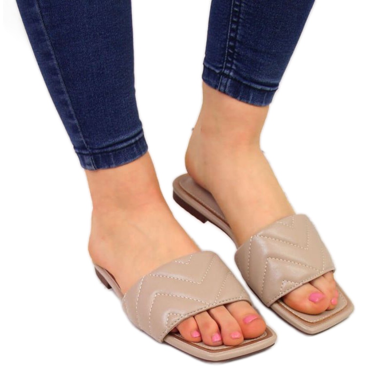 Ciabatte trapuntate S. Barski W OLI103B beige