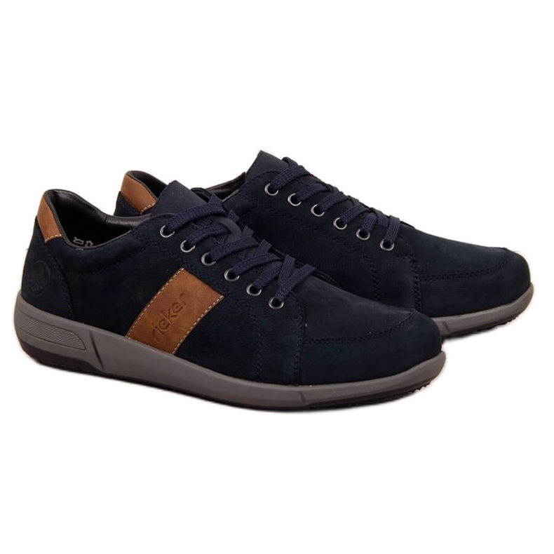Scarpe casual in pelle Rieker B0910 M blu navy