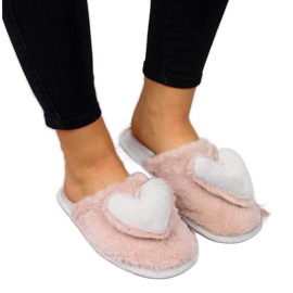 Pantofole da casa con un cuore Novità W EVE332A rosa