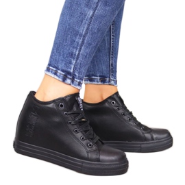 Sneakers con zeppa nere Big Star W EE274127 nero