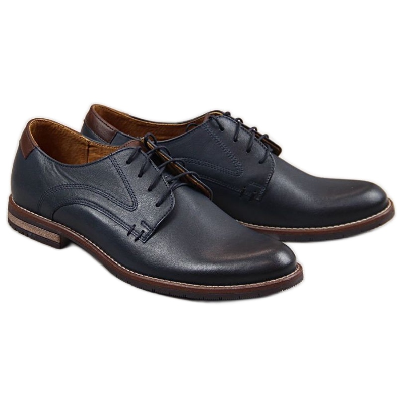 Scarpe in pelle Gregor M 1836 blu navy
