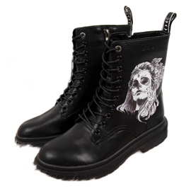 Stivali in pelle Goe W II2N4046 nero