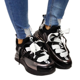 Sneakers nere con scritte Vinceza W JAN49B nero