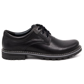 Kampol Scarpe da uomo in pelle 32/15 Nero