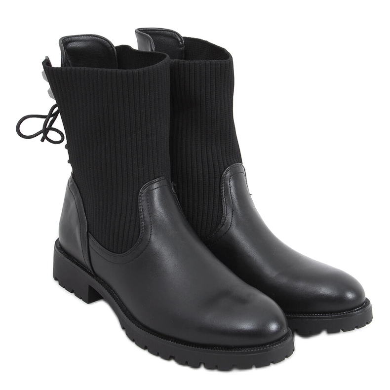 Stivaletti con tomaia a calzino Ryno Black nero