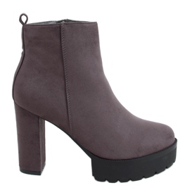 Stivali con plateau grigio rumma