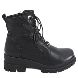 Stivali con zeppa bassa Turid Black nero