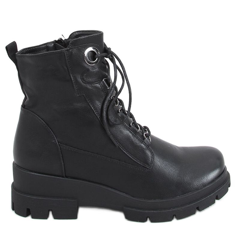 Stivali con zeppa bassa Turid Black nero