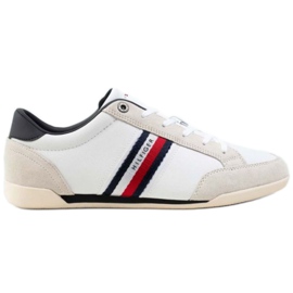 Scarpe Tommy Hilfiger Corporate Mix Pelle M FM0FM03741 Ybr bianca