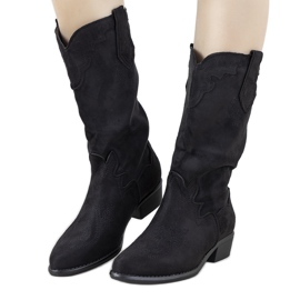 Stivali neri sul post LuckyShoes nero