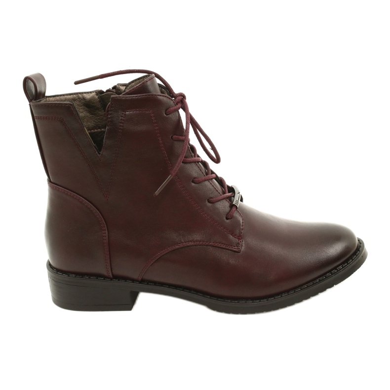 M.Daszyński Stivaletti Worker SA62-90 Bordeaux rosso