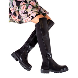 Yes Mile Stivali Alti Con Ecopelle nero