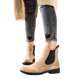 TRENDI Stivaletti Chelsea alla moda beige