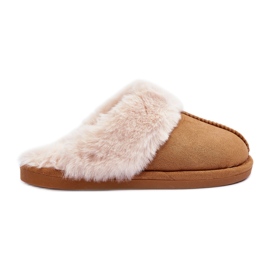 Pantofole da Donna Pantofole con Pelliccia Cammello Pinky marrone