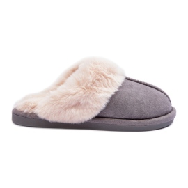 Pantofole da Donna Pantofole con Pelliccia Grigio Mignolo