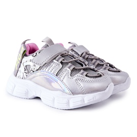 PJ2 Scarpe Sportive Bambini Con Velcro Silver Vibo argento