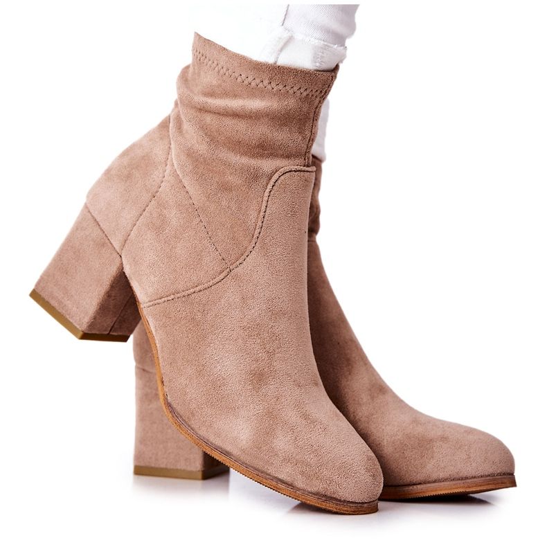 PE1 Stivali Donna Camoscio Beige Merducio cachi