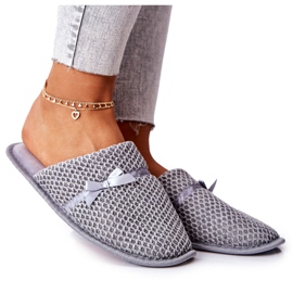 Ciabatte Da Donna Con Fiocco Grigio Evira