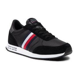 Scarpe Tommy Hilfiger Runner Lo Leather Mix M FM0FM03736 Bds nero