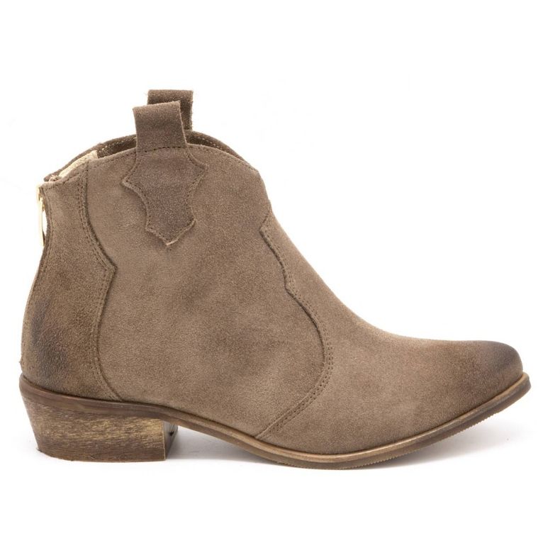 Exquisite Stivali da donna in pelle 1128EX mandorla beige