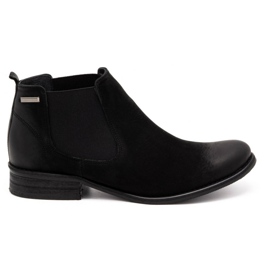 Exquisite Stivali in pelle Stivali Jodhpur 835EX nero