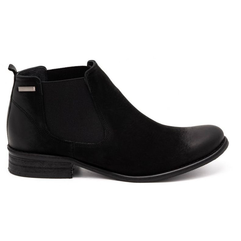 Exquisite Stivali in pelle Stivali Jodhpur 835EX nero