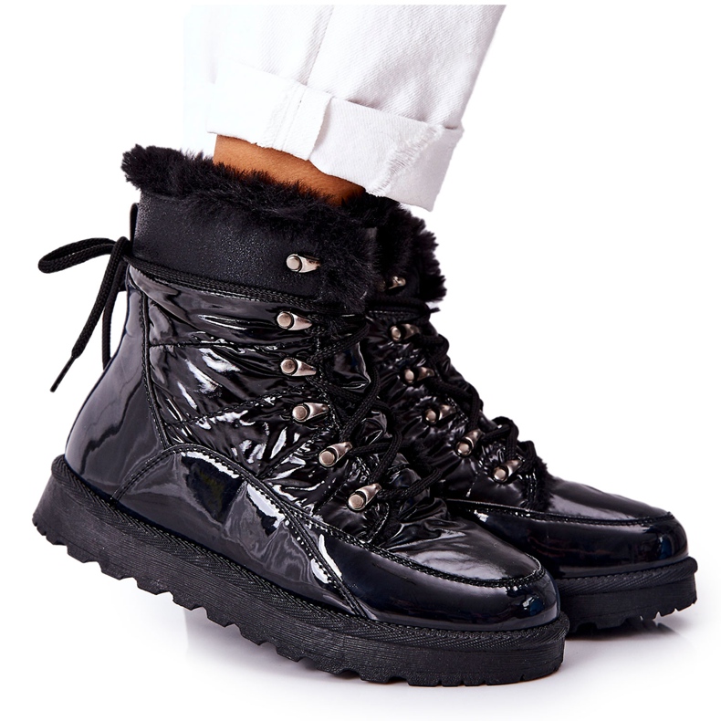 POTOCKI Stivali da neve alti con pelliccia Black Sneezy nero