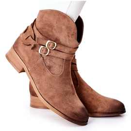 Vinceza Stivali caldi in pelle scamosciata da donna Beige Castlerock marrone
