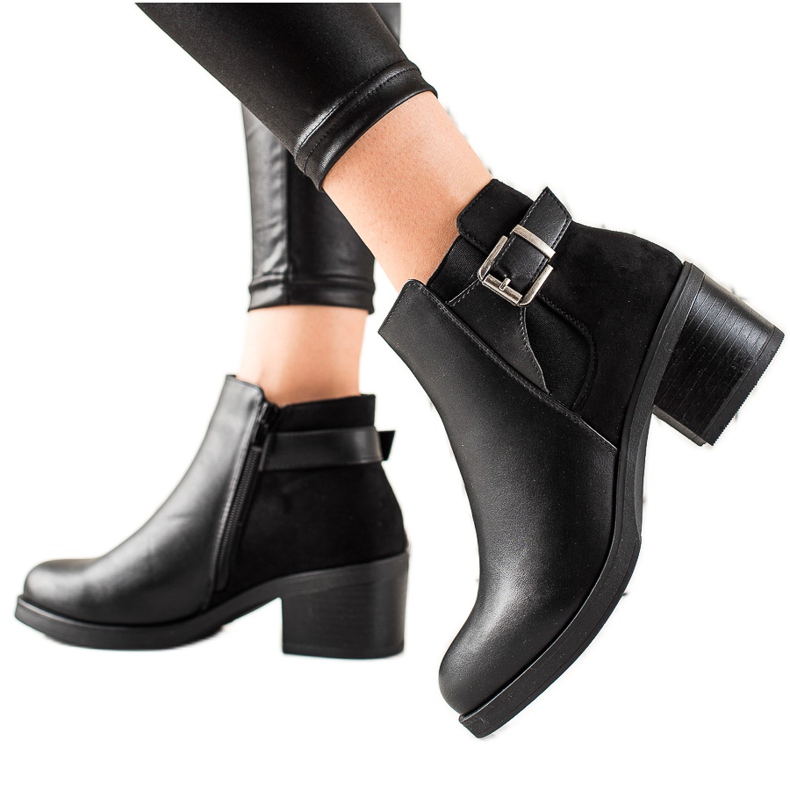 Anesia Paris Stivali casual con tacco basso nero