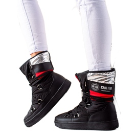 Doposci da donna Big Star EE274656 nero rosso d'argento