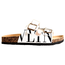 Comode infradito bianche realizzate in ecopelle bianco