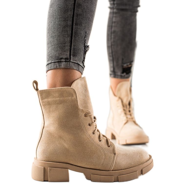 Goodin Lavoratori in pelle scamosciata beige